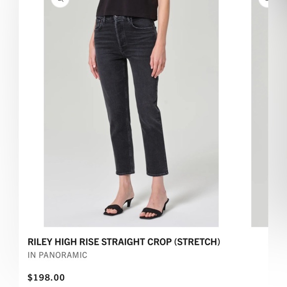 Agolde Riley High Rise Straight Cropped Jeans - Picture 2 of 11